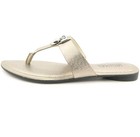 Michael Kors Sandals 6.5 Hamilton Metallic Leather Thongs Shoes Worn 1x Perfect  — photo 2
