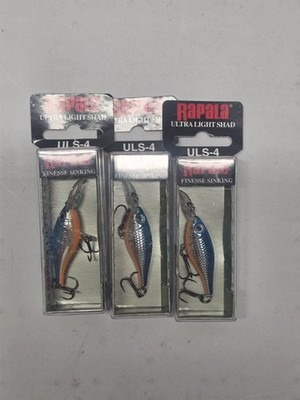 Rapala Ultra Light Shad 4 Fishing Lures / Silver Blue