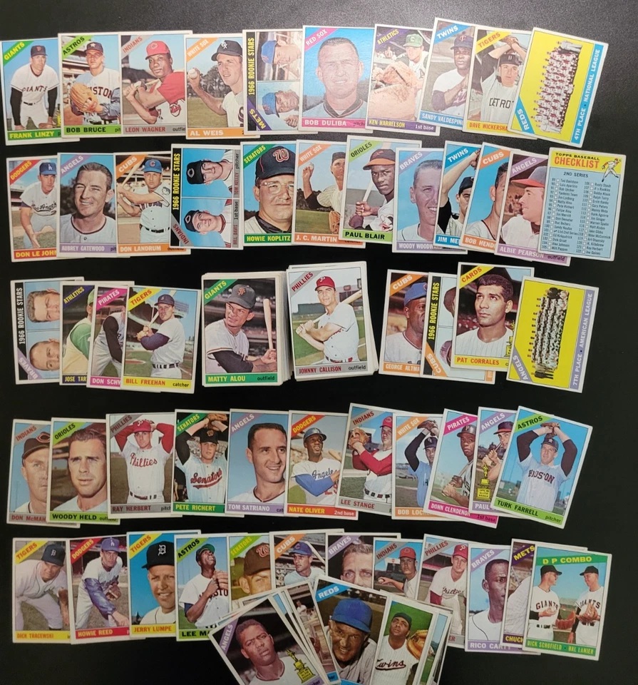 1966 Topps Baseball Card Lot - 184 Different - W/ Matty Alou and Johnny Callison - Image 3 of 4