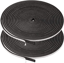 2 Rolls Weather Stripping,1/4 Inch Wide X 1/8 Inch Thick Foam Seal Tape High Den