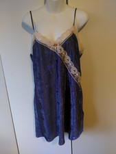 Womens Y2K Satin Slip Top Size M Lace Trim Fairy Coquette Feminine