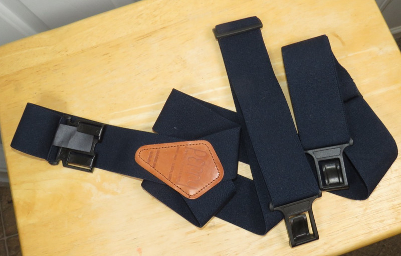 The Original Perry Suspenders Y Back 2” Wide Elastic Hook End Navy USA Made