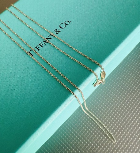 Tiffany & Co Sterling Silver Rolo Chain Necklace for Charms & Pendants 24” Long