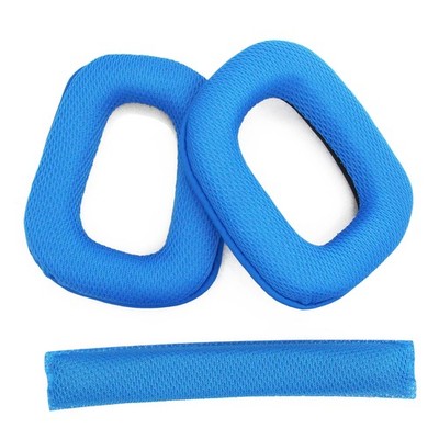 Blue Soft Headphone Headband+Earpad Ear Pads Cushion Set For Logitech G430 G930