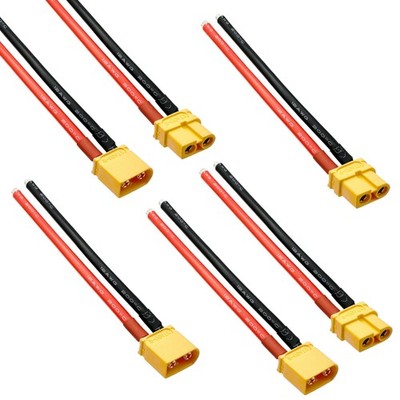 Amass XT60 Connector Plug Cable - Female and Connectors Adapter with 12AWG 10...