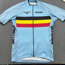 Bioracer Beligum Cycling Team Mens Jersey Size 3 / M Full Zip Racing Bicycle