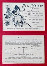 Reklame AK OSTRACH um 1910 Weinhandlung Jos. ...