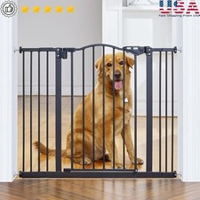 Baby Gate Pressure Mount Safety Lock Dual Close Walk Thru Pet Gate Durable New