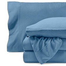 Fleece Sheet Set Queen Size Extra Plush No Pilling Forest Green Bare Home