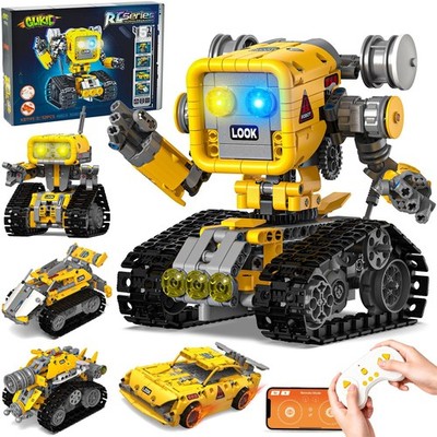 5 in 1 STEM RC Robotics Kit, APP & Remote Control Robot Building Kit, DIY Sci...