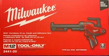 Milwaukee 2441-20 M12 Cordless 10oz Caulk Gun New