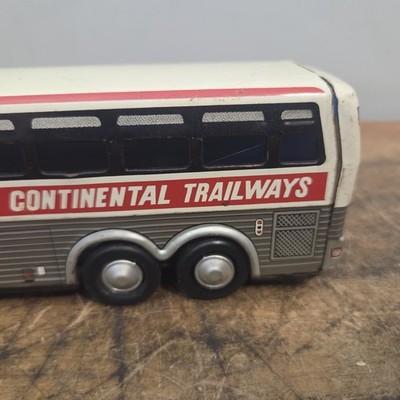 ブリキ　CONTINENTAL TRAILWAYS バスモデル Continental Trailways 27505 Silver Eagle Express Vintage Tin Litho