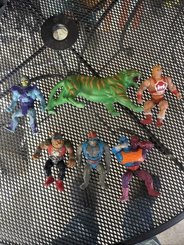 Motu Vintage Figure Lot Skeletor Soft Head He-Man Stratos Soft Head Two Bad TMNT