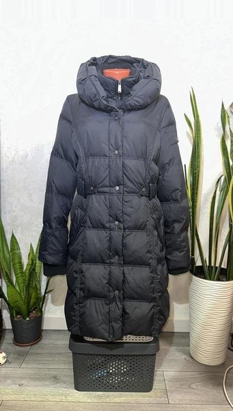 Women DKNY Coat Black Cotton 38 / M / 46