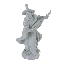 Figura Antica Uomo Orientale Germania Fine '800 Porcellana Bianca di Rudolstadt