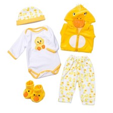 Reborn Baby Doll Clothes Yellow Duck Outfits for 16-18 Inch Baby Doll,17 Inch...