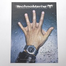 TechnoMarine Orologio Subacqueo Professionale Stampa Vintage Pubblicità Tema Immersione Acqua