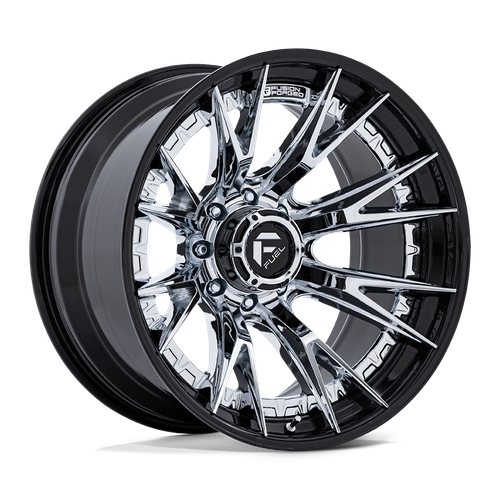 (1PC) Fuel Fc402 Catalyst 22X12 8X165.1 Chrome Black -44mm Wheel Rim 22 Inch - 第 2/9 張圖片