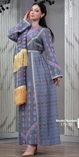 New Thobe Embroidery Palestine Long Dress Special Occasion Tatreez Abaya Bisht