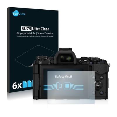 6x Folie für Olympus OM-D E-M5 Mark II Schutzfolie Displayschutz Display Klar