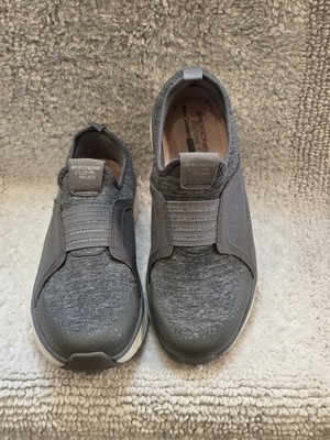 Skechers Air Cooled Memory Foam Relaxed Womens8.5 Gray DLux Walker Slip On Shoes