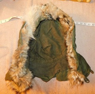 Vintage U.S. Military Korean War FishTail Parka Hood M1951 Fur Trim M 1951