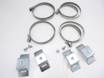 4 Pk Worm Drive Clamps 13-1/8'' (333mm) Min Dia 15'' (381mm) Max Dia 200 Stainless