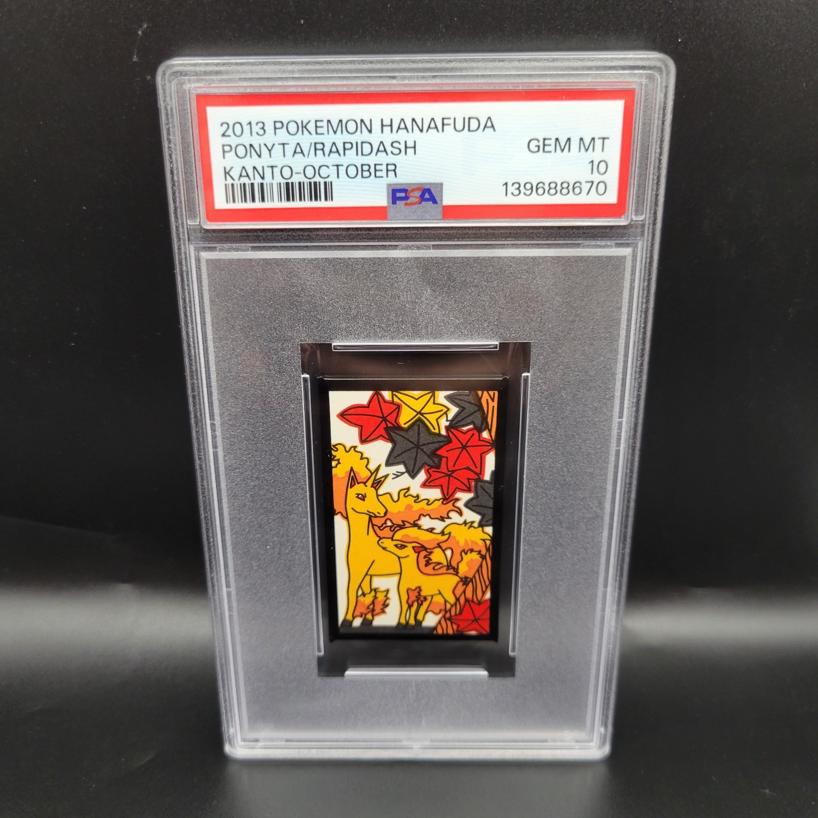 2013 POKEMON HANAFUDA KANTO OCTOBER PONYTA/RAPIDASH PSA 10