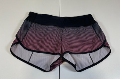 Lululemon Double Gradient Speed Shorts Pink Black *Measures size 6