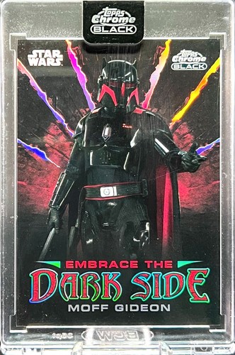 2024 Topps Chrome Black Star Wars - MOFF GIDEON Embrace The Dark Side *ENCASED* - Picture 2 of 6