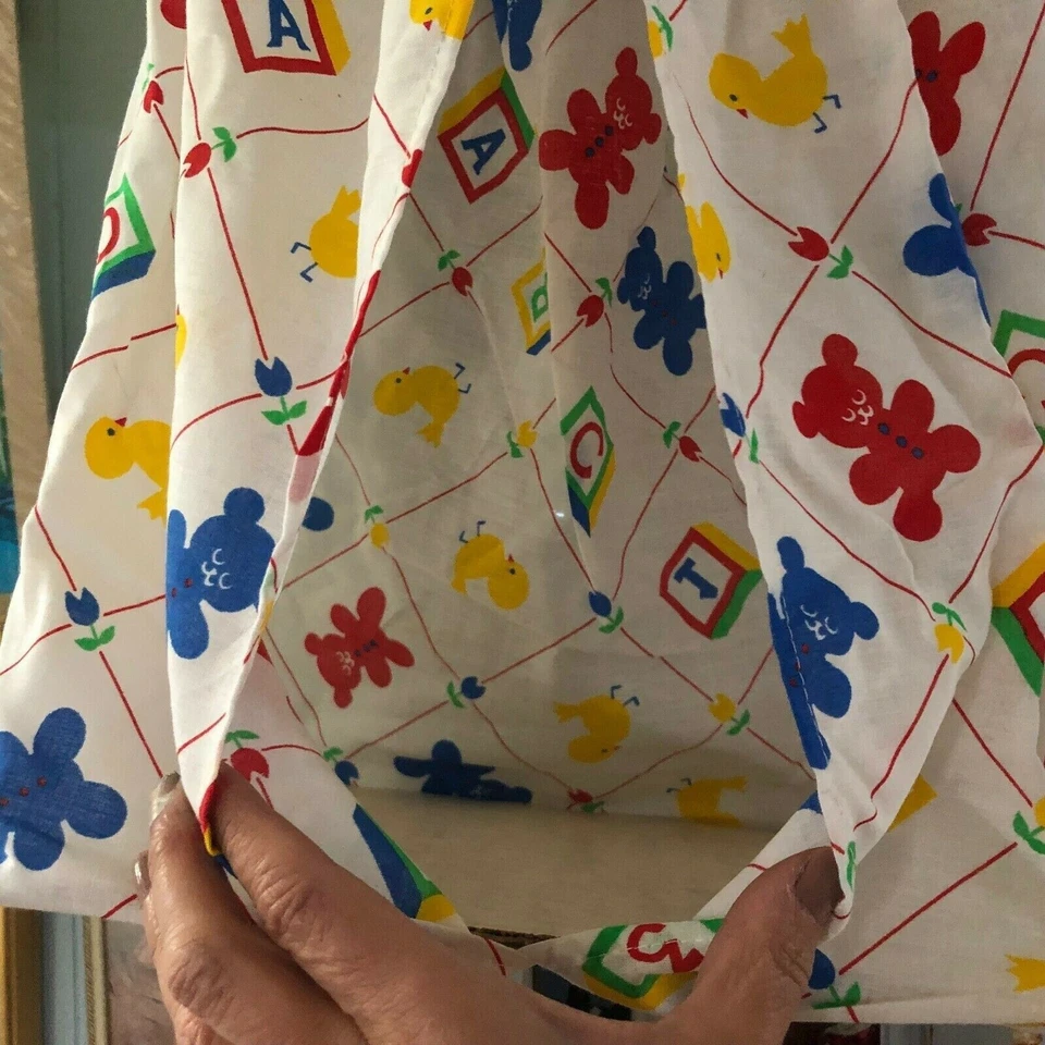 Apilador de pañales Riegel vintage patrón Acurrucarse amigos en caja original hecho en EE. UU. Foto 3 de 4