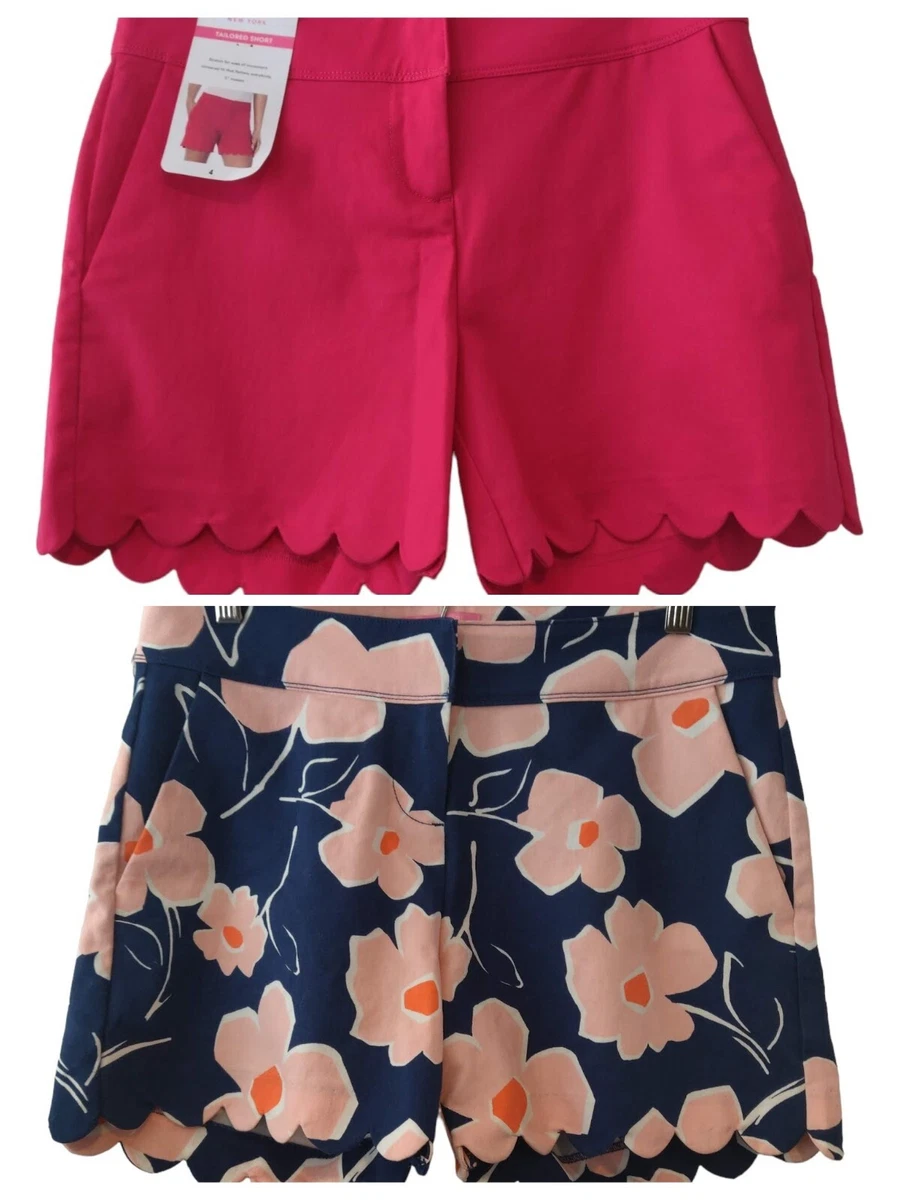Isaac mizrahi scalloped hem shorts hotsell
