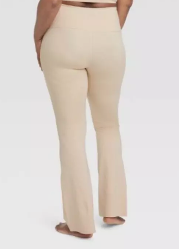 Women's Brushed Sculpt Ultra High-Rise Flare Leggings M Beige New but dirty - Picture 2 of 5