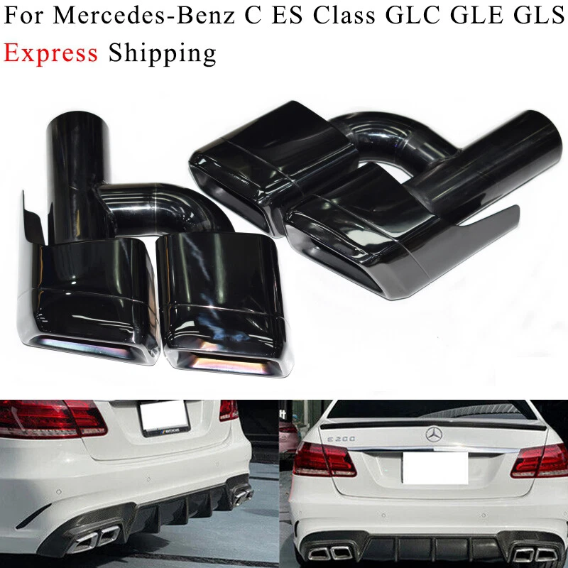 For Mercedes Benz AMG E S CLS Class W212 C63 E63 Exhaust Tip Tail Pipe Muffler Foto 4 de 4