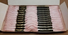DMC Embroidery Floss Box of 12 New Skeins, Color 225 Ultra Light Shell Pink