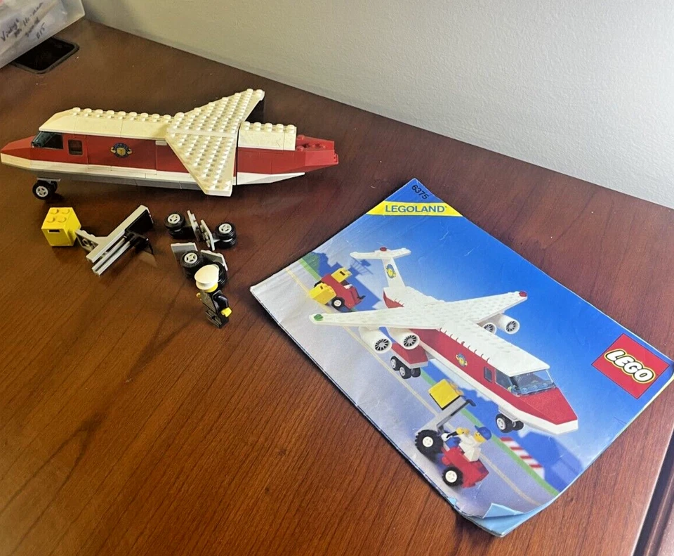 Lego 6375 Trans Air Carrier avión jet juego parcial con manual aeropuerto Foto 3 de 4