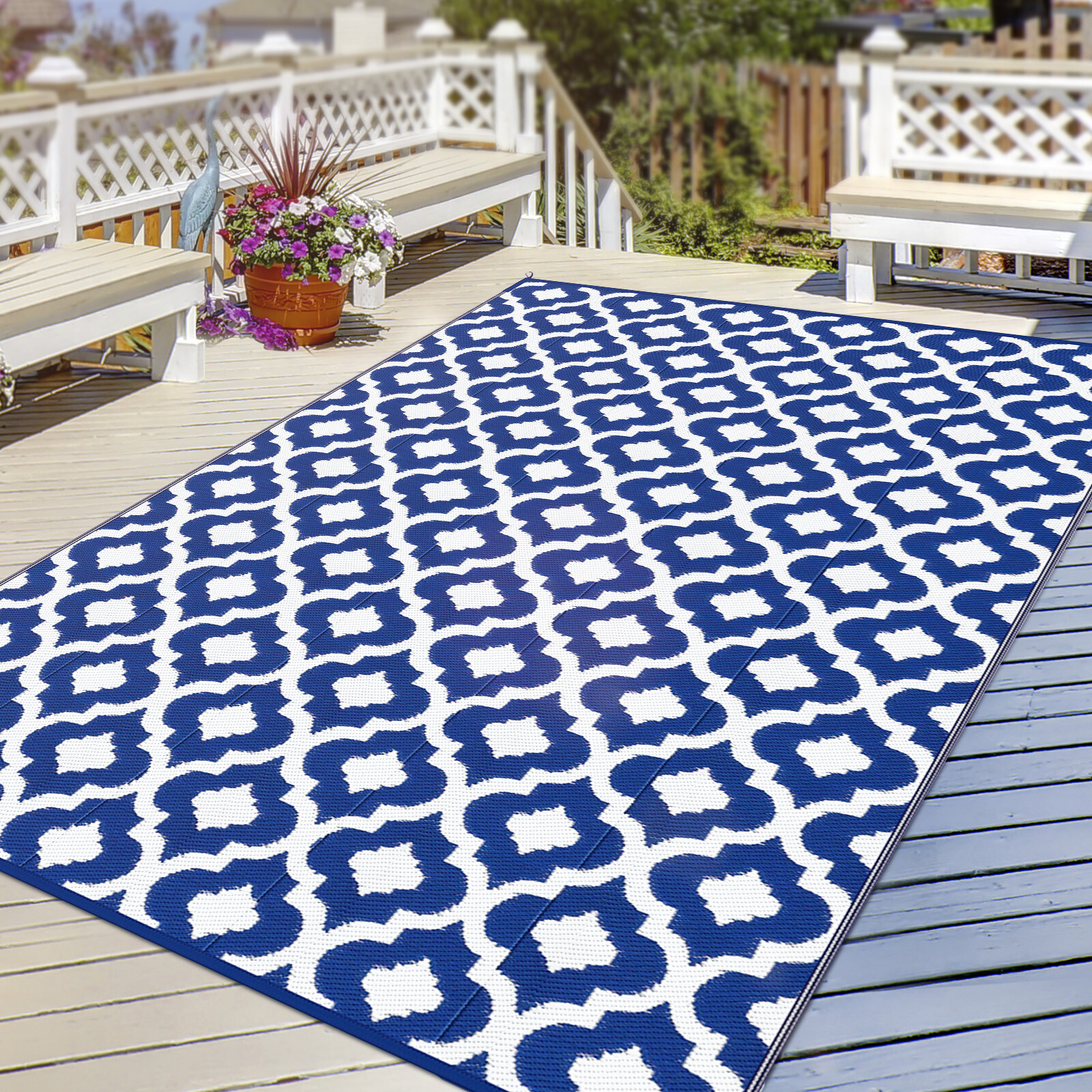 9x18 ft Outdoor Rugs Waterproof Indoor Outdoors Camping Area Rug for