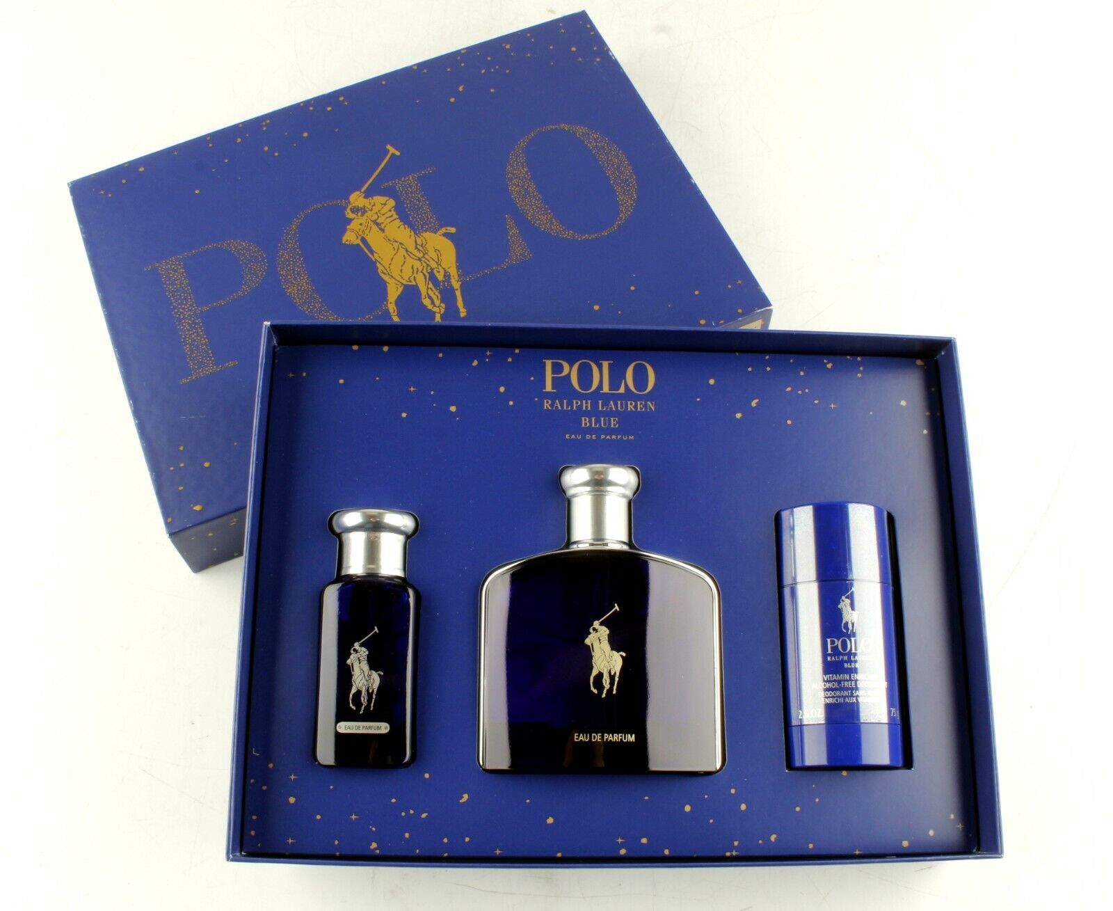 Ralph Lauren Polo Blue Gift Set For Men 3 Piece Gift Set | eBay