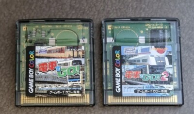 Densha De Go! 1 & 2 Set Nintendo Game Boy Color GBC Japanisch Ver Getestet