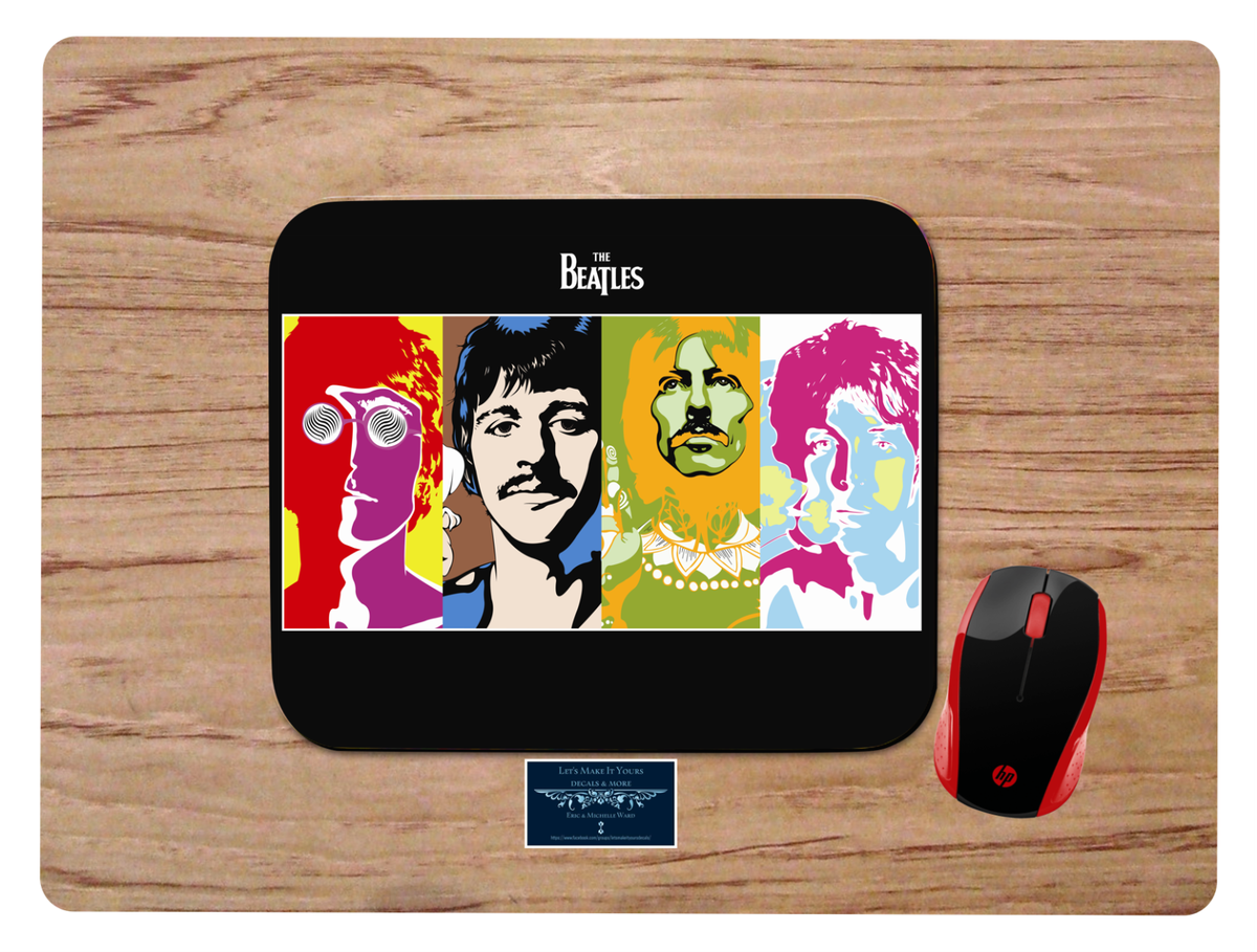 The Beatles Mouse Mat 限定シリアルNo.付 THE BEATLES COLORFUL DESIGN MOUSE PAD MAT NON-SLIP HOME OFFICE