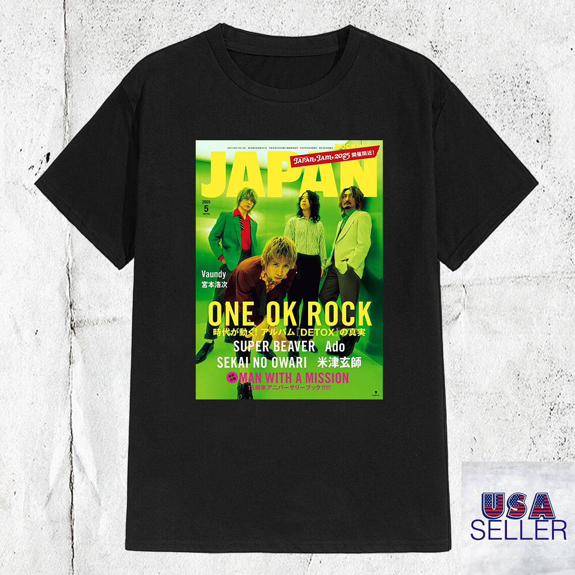 One Ok Rock Band Detox Tour Japan T Shirt Full Size S-5XL | eBay