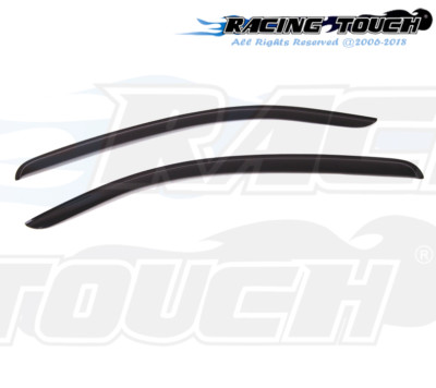 Dark Smoke Outside Mount Visor Rain Guard 2pcs For Toyota Tundra Reg Cab 2007-16