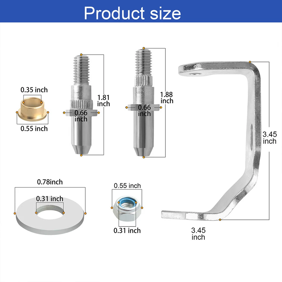 Kit de pino e bucha de dobradiça de porta frente direita + esquerda para Cadillac Chevy GMC - Imagem 4 de 4