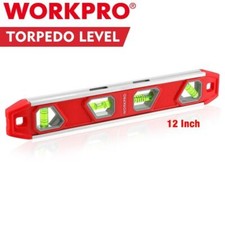 WORKPRO 12 Inch Torpedo Level 4 Bubble V-Groo...