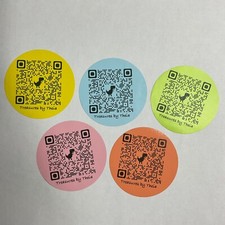 Customized Stickers with Business QR Code  Business Name - 2  Round - Qty 100