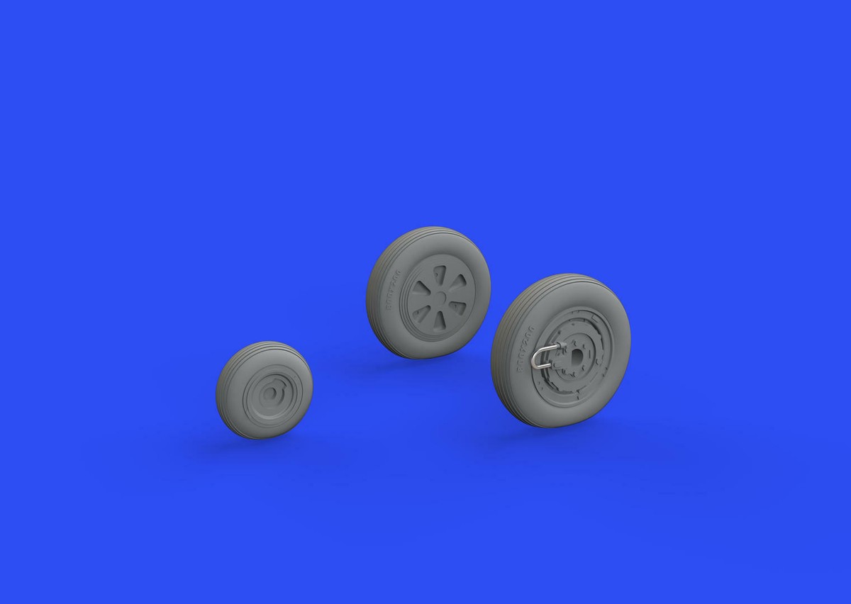 Brassin 1/72 Scale Resin MiG-21PFM wheels (Eduard) - #672231 Brassin 1/72 Scale Resin MiG-21PFM wheels (Eduard) - #672231