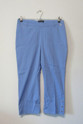 180 J07 TWINSET Damen Hose Pantalone Gr. 44 enzianblau 7/8 Länge Sommerhose NEU