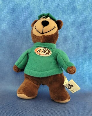 A&W ROOT BEAR 6,5 ZOLL PLÜSCHTIER BEANIE SPIELZEUG - WERBUNG FAST FOOD ROOT BEER