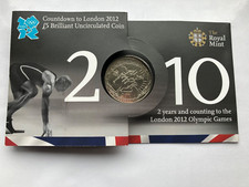 Simply Coins FIVE 5 POUND COIN 2010 COUNTDOWN TO LONDON 2012 BU BUNC PACK