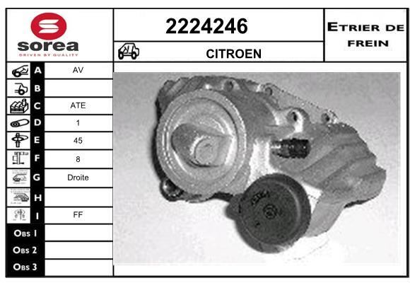 Étrier de frein Citroën AX 10 11 CAT en fonte haute résistance contre la corrosion